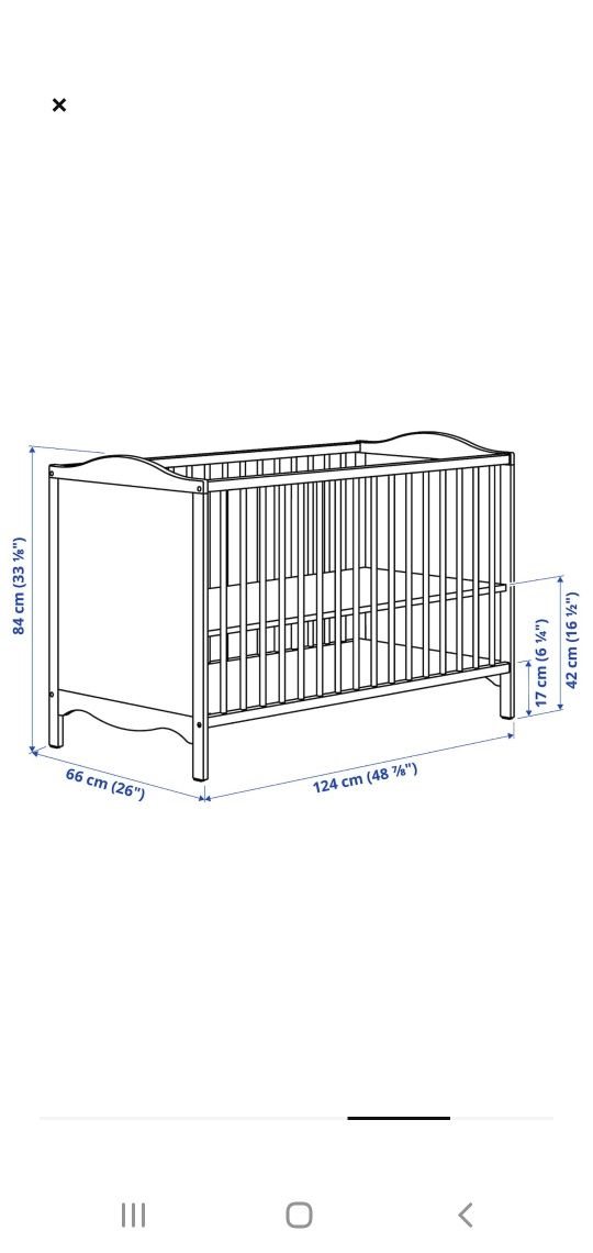 Pătuț Ikea impecabil