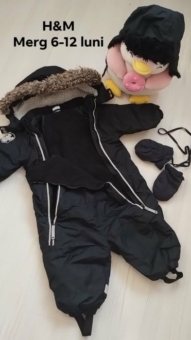 Lot băiețel 6-12 luni (combinezon, mănuși, căciula , ghetuțe