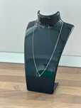 Lanț de aur alb 18 K cu diamant natural