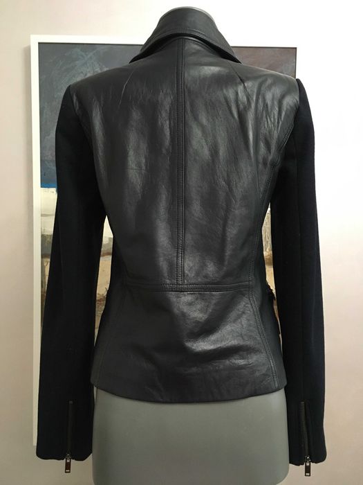 Banana Republic дамско яке естествена кожа и ръкави вълна XS