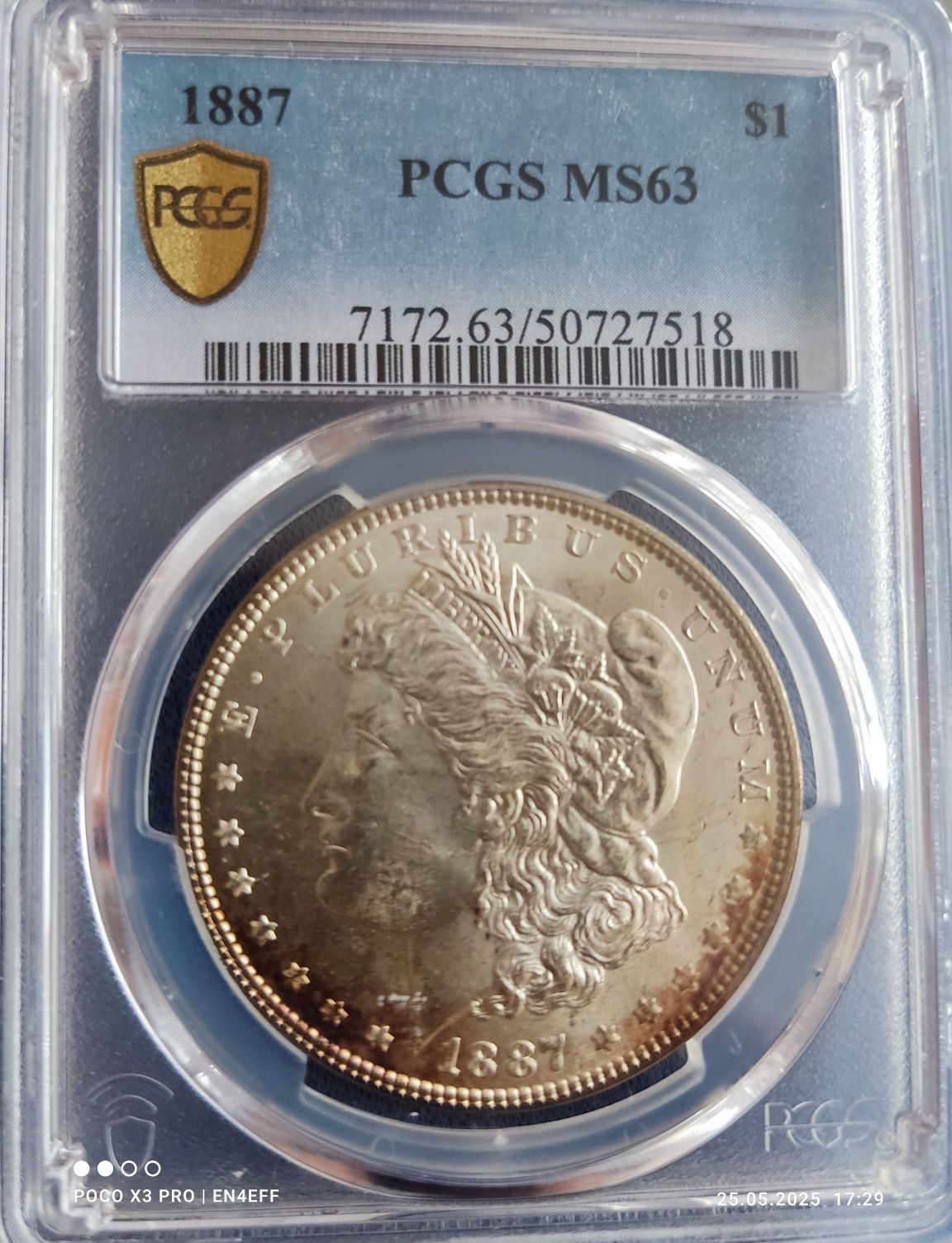 Dollar 1887 MS63 PCGS