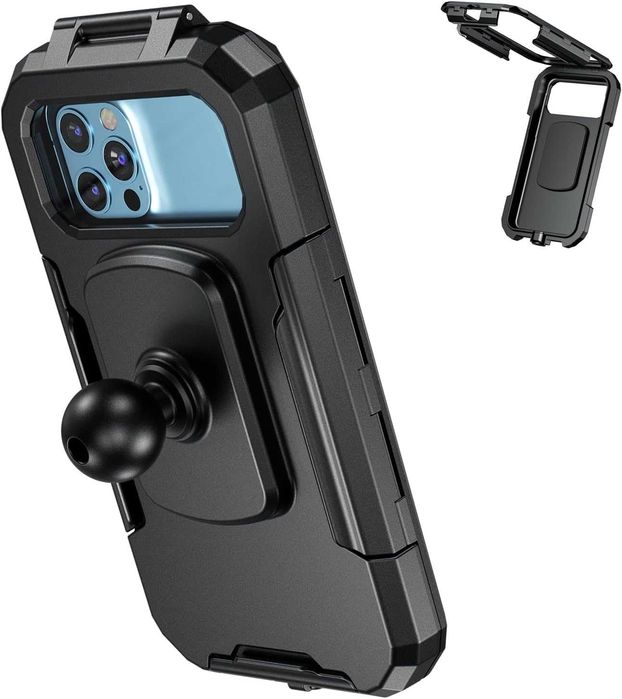 Suport Telefon Bicicleta iMESTOU, impermeabil, 8.9 x 15.5 cm, negru