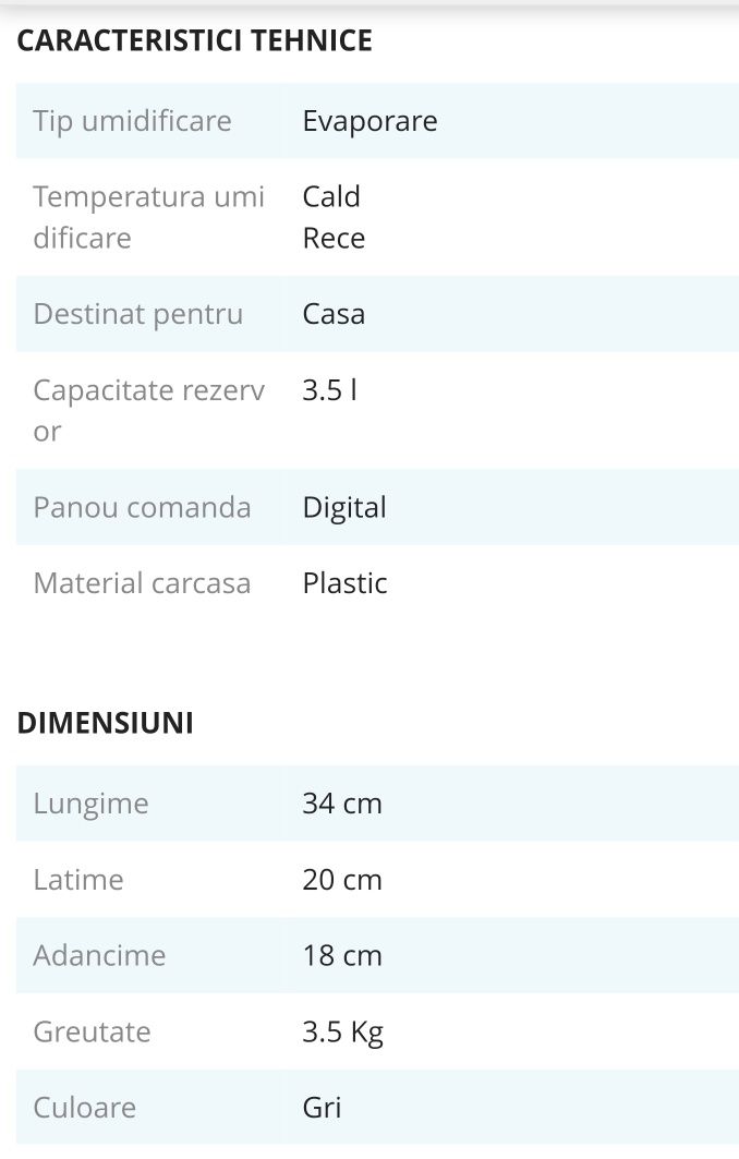 Umidificator digital cu aburi - NScenssity