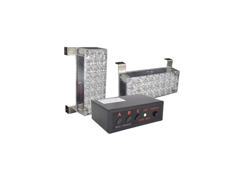 Set Stroboscoape, Rtm Online, LED 12V Albastru-Rosu cu modul si blitz
