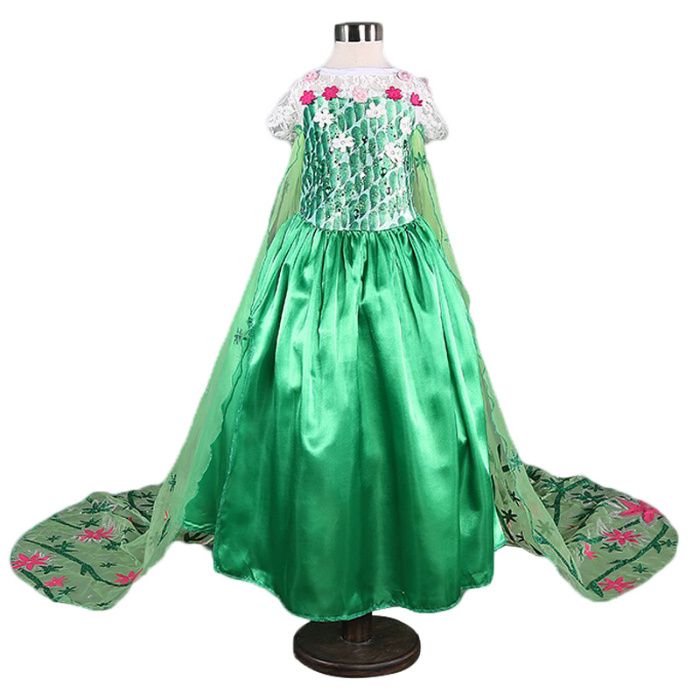 Rochie/rochita printesa Elsa Frozen Fever cu trena/serbari petreceri