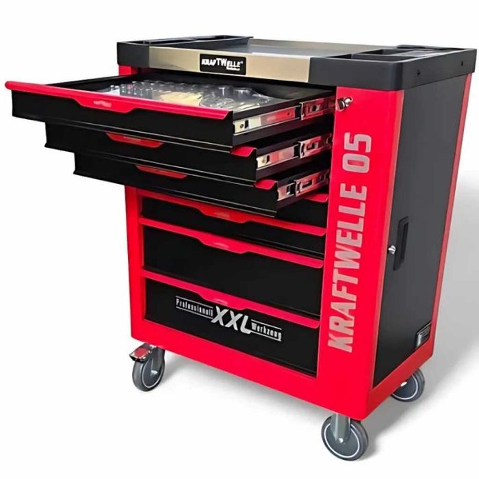 Професионална количка с инструменти Kraftwelle 05 - 7 чекмеджета