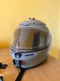 Casca moto Agv k6 cu Chinmount suport gopro + accesorii