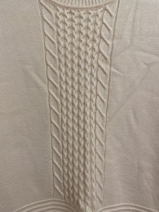 Екрю зимна рокля с дълъг ръкав размер L/XL