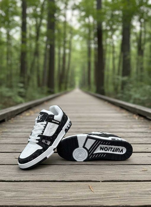 Adidasi LV Trainers Negru Alb Clasic - PREMIUM