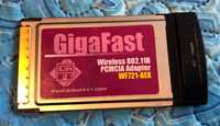 Placa de retea wireless wi fi pe slot PCMCIA laptop GigaFast WF721-AEX