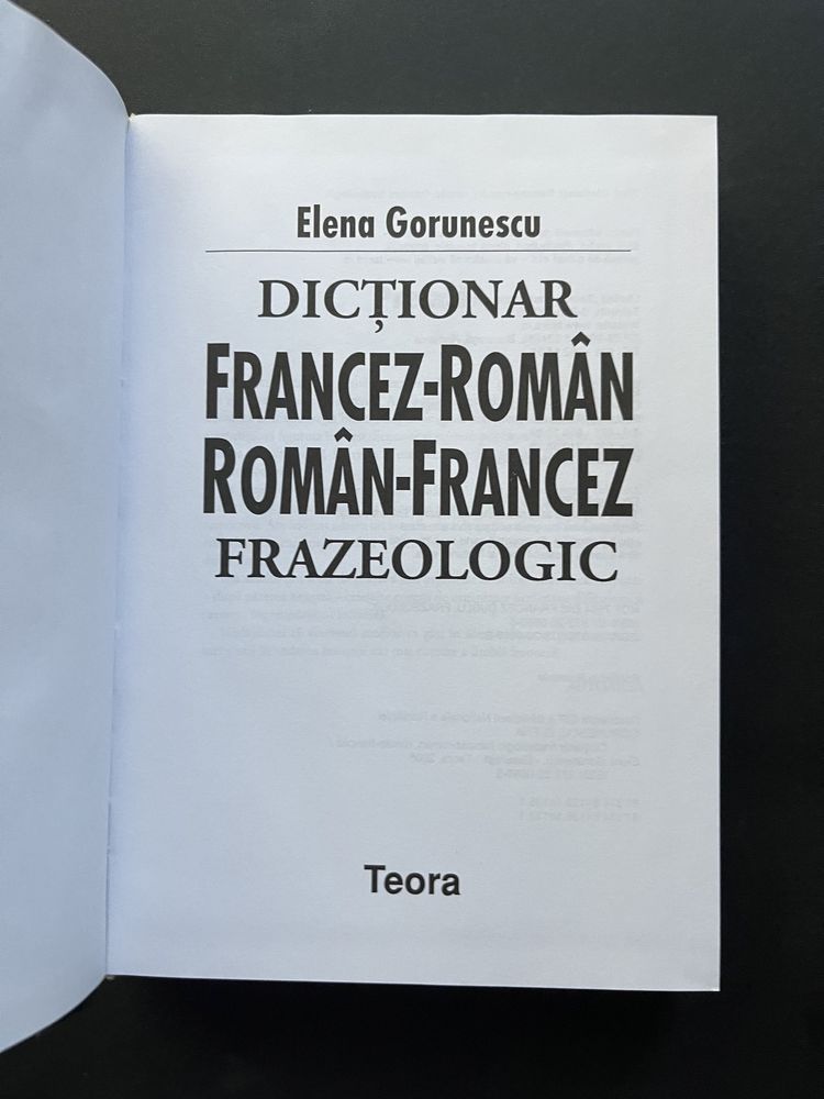 Dicționar francez-roman, roman-francez frazeologic NOU