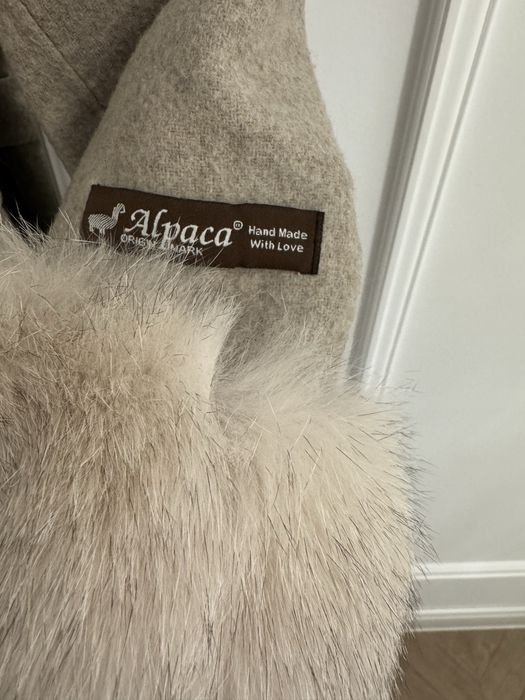 Palton Alpaca cu blana naturala