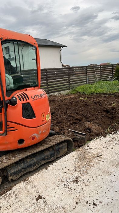 Inchiriez miniexcavator si basculabila 3.5t