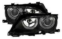 Faruri BMW E46 FL Angel Eyes Black