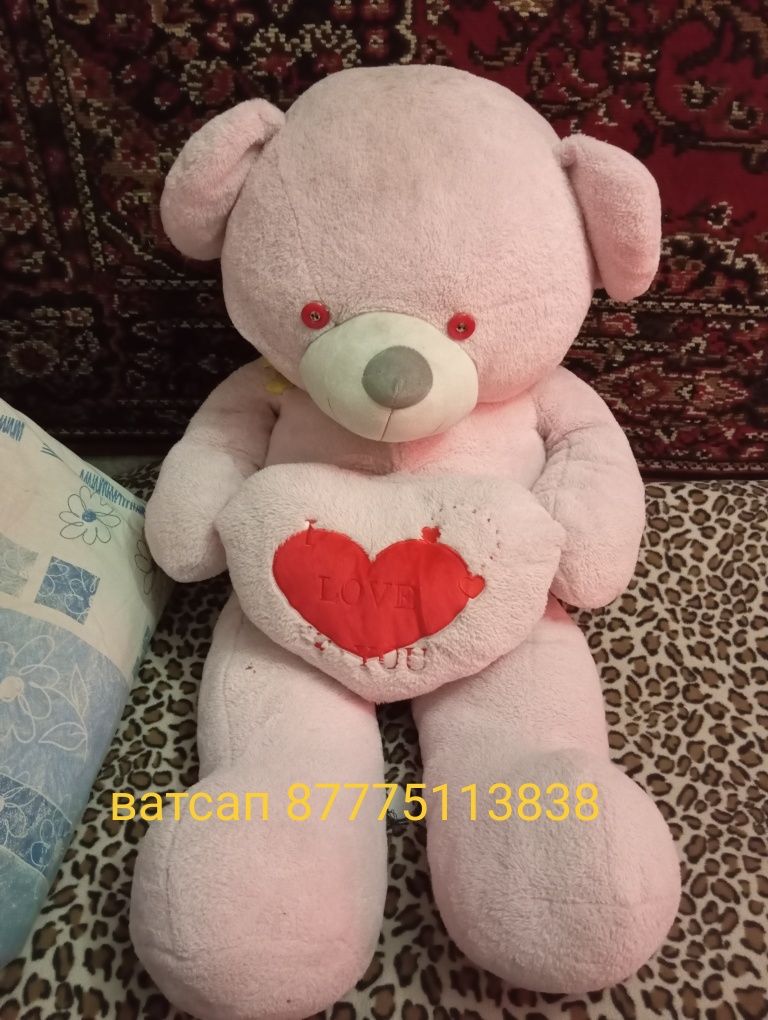 *розовый метровый мишка недорого: