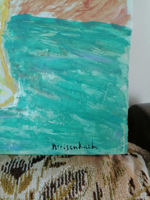 Acuarela originala Karl Meisenbach (1898 - 1976) - Vaza cu narcise