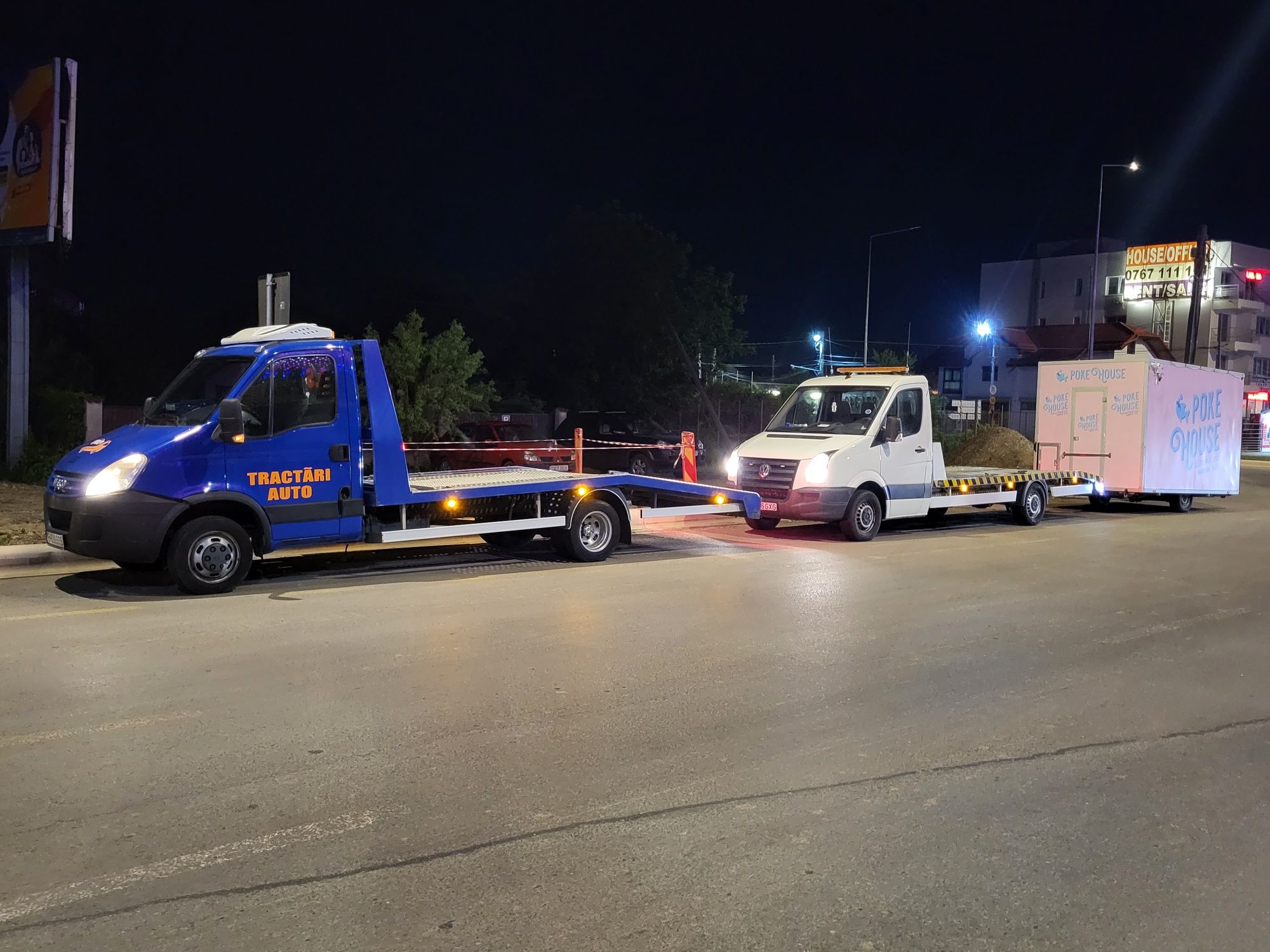 Tractari si transport auto cu autoplatforma ieftin si rapid, non stop