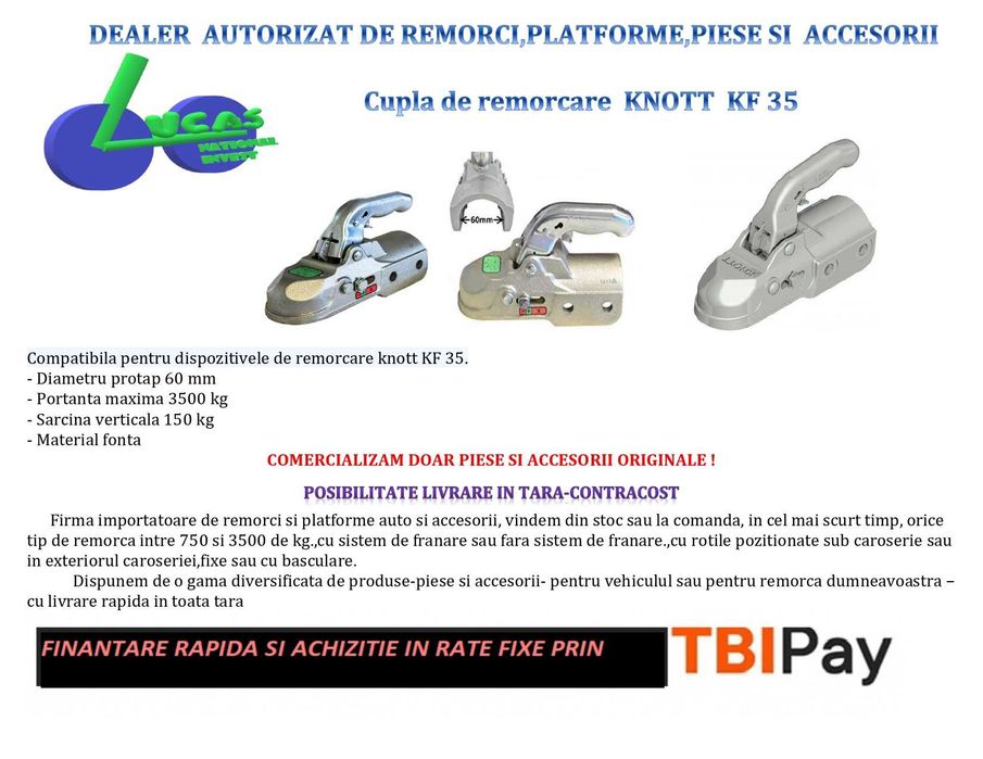 Cupla de remorcare KNOTT KF 35
