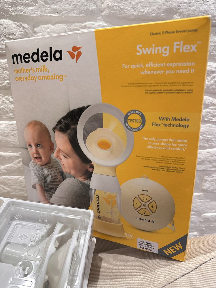 MEDELA Единична двуфазна електрическа помпа за кърма Swing flex