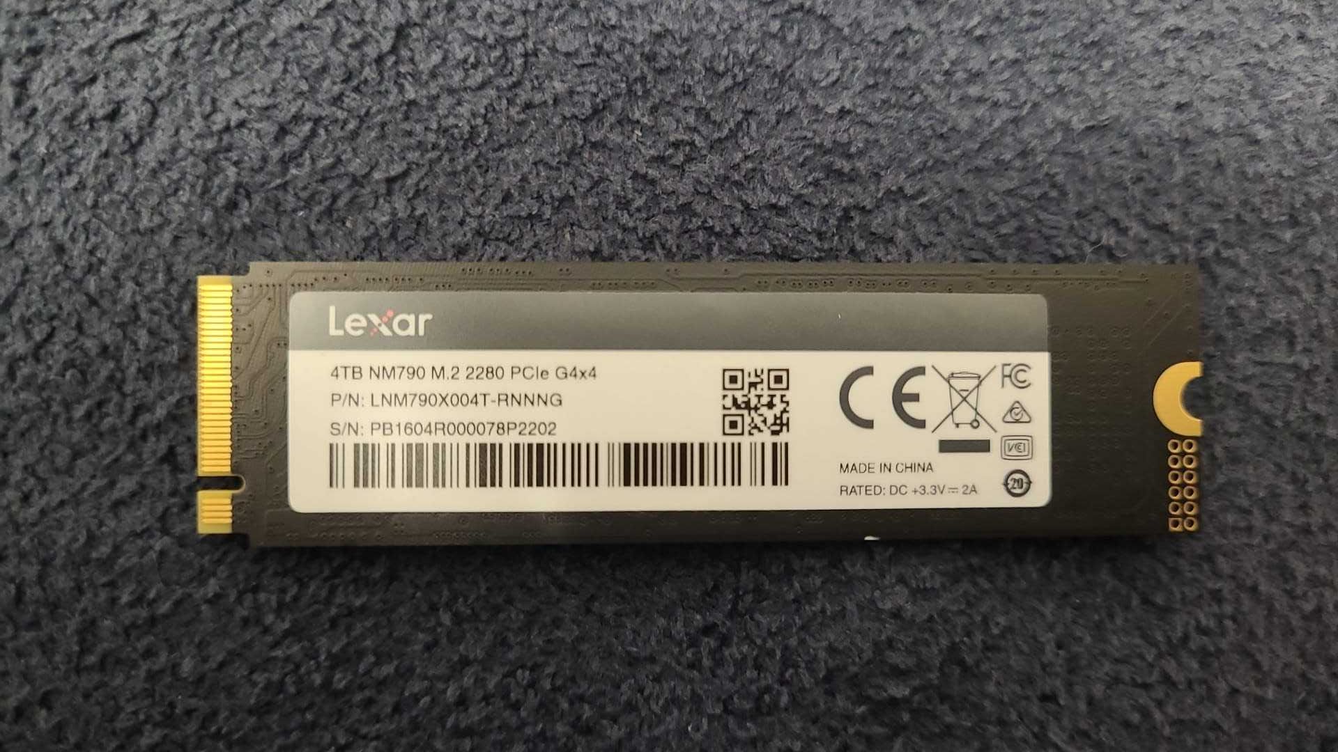 SSD Lexar NM790  de 4TB , 2280 PCIeGen4x4 7400/6500MB/s