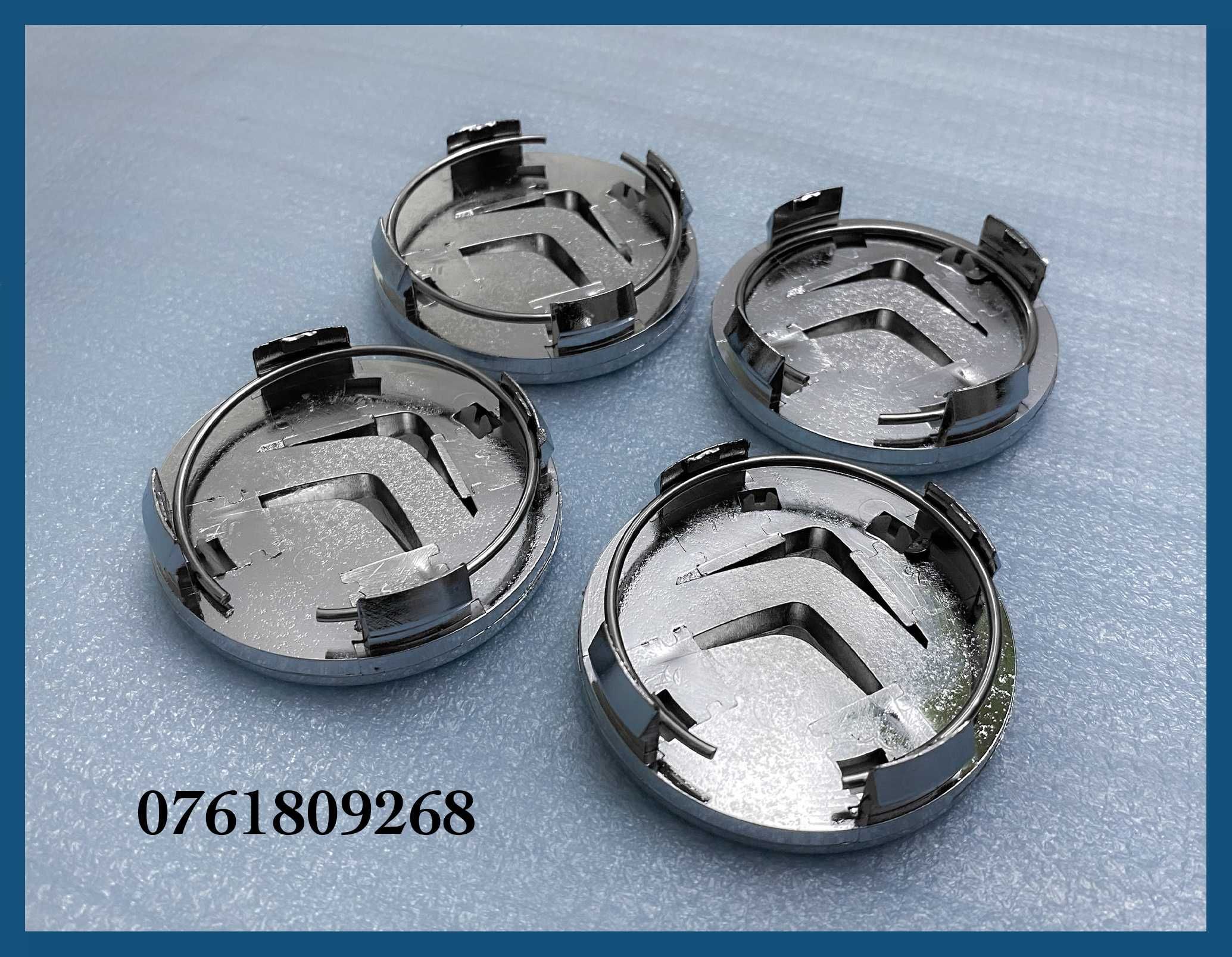 Set 4 capace negre 60mm jante aliaj Citroen