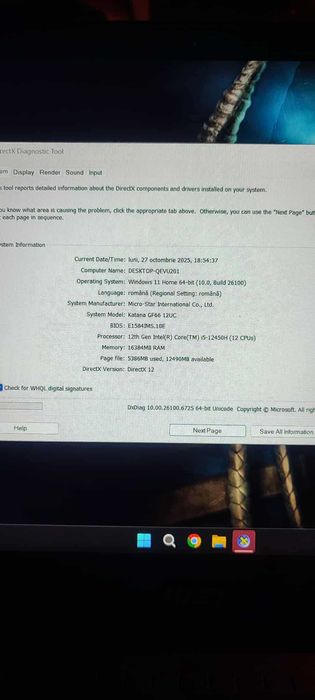 MSI Katana G6612UC-812XRO