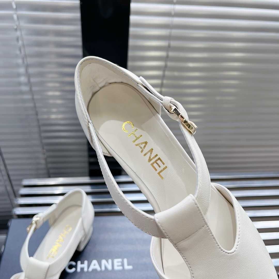 Sandale cu toc Chanel, pantofi Premium