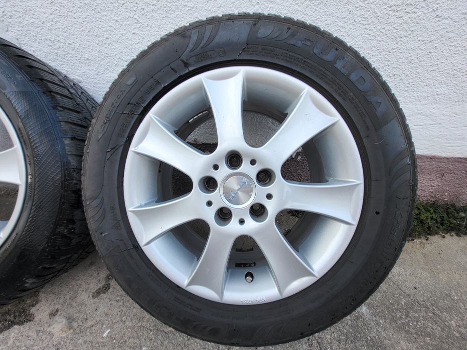 Vând / schimb jante de aluminiu cu pneuri de iarna 225/55/R16, 5x112