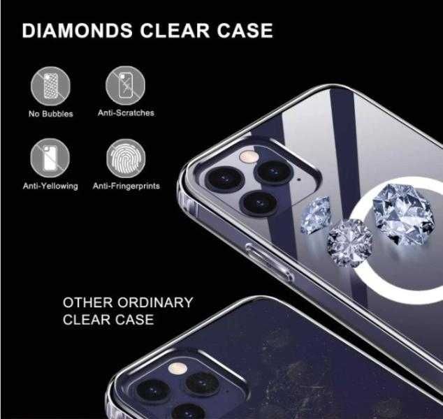 Кейс Apple iPhone 11, 12, 13, 14, 15 серия Clear Case with MagSafe