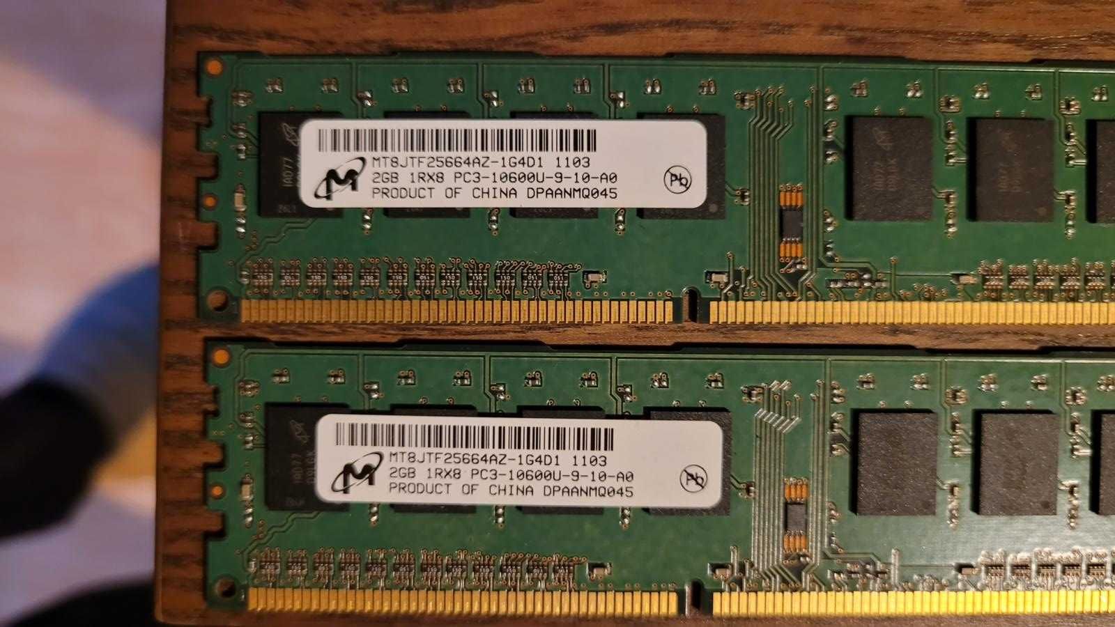 Kit RAM 4 x 2GB DDR3 1333MHz PC3-10600U + 1 GB DDR3 1333MHz PC3-10600U