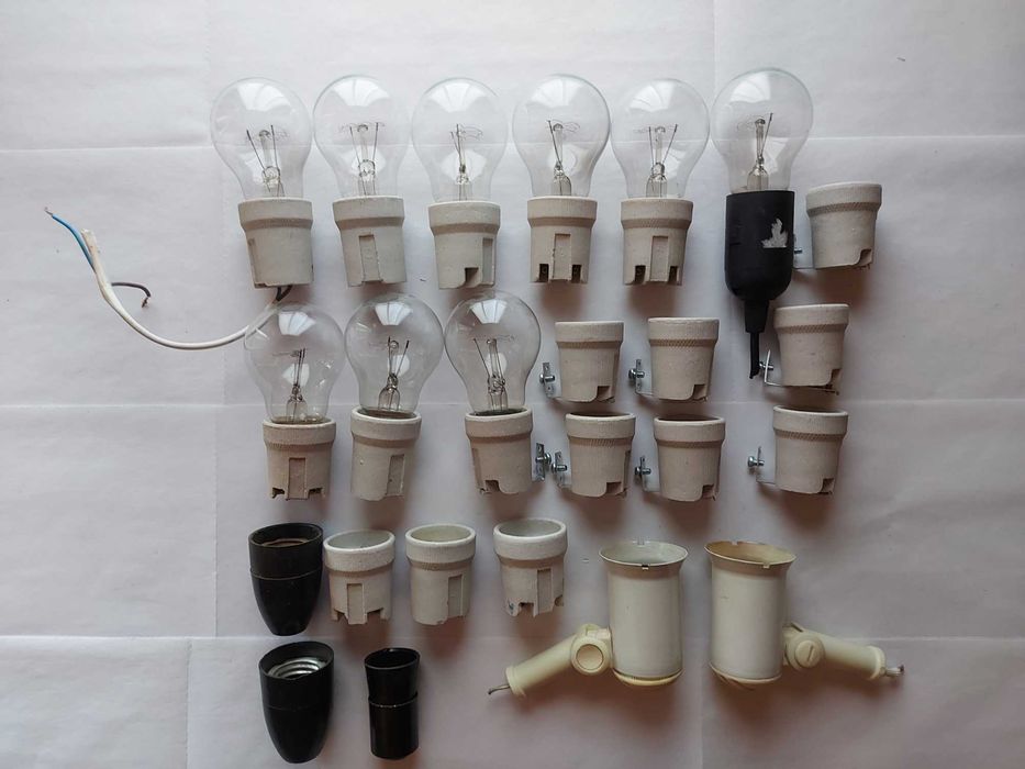 Dulie E27 din ceramica, buc = 24, inclusiv becuri