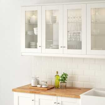 Usi usa SAVEDAL IKEA 40x100 cu geam de sticla, alb pentru cadru 80x100