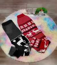 Colanți tricot cu tematica de Crăciun
