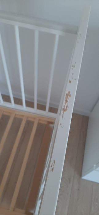 Patut din lemn cu laterala detasabila Tomi 21 + saltea cu husa