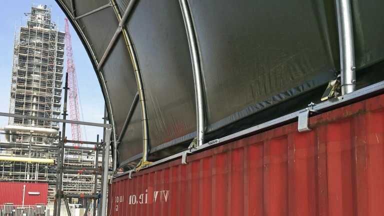 6x6 6x12 8x6 8x12 10x12m Cort Acoperis Container alb gri verde