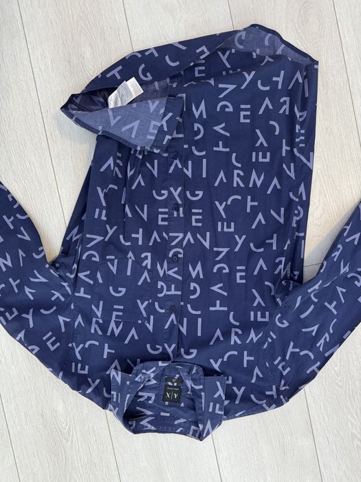 Camasa Slim fit Armani Exchange originala cu model litere