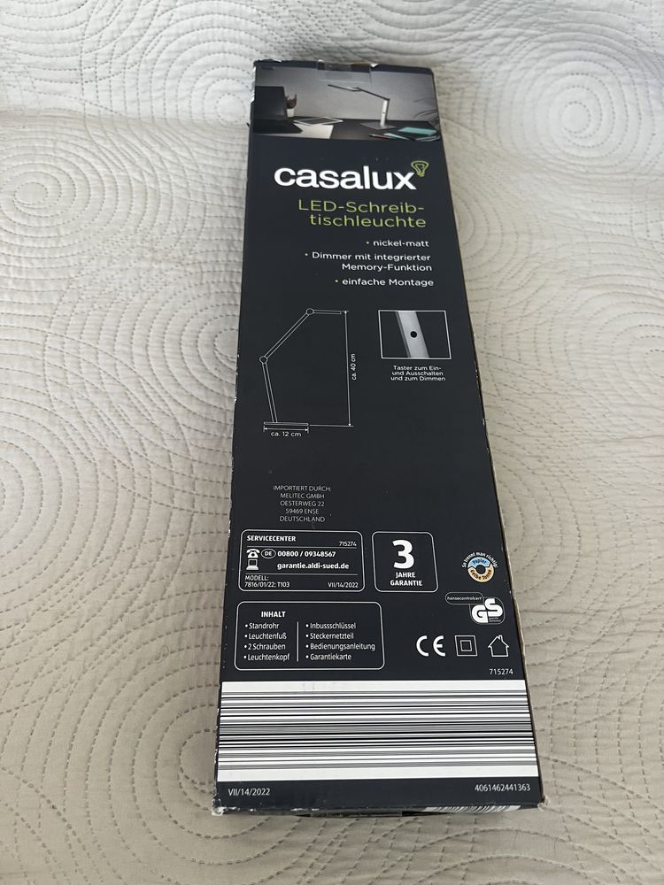 Лампа за бюро Casalux неразпечатана от Германия