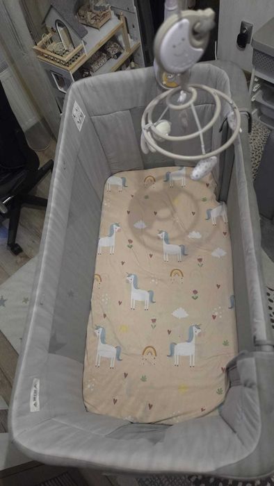 Patuț copii ,bebe, 1-4 ani CHICCO Next2Me Forever - Moon Grey