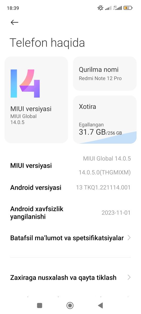 Redmi note 12 pro 8/256