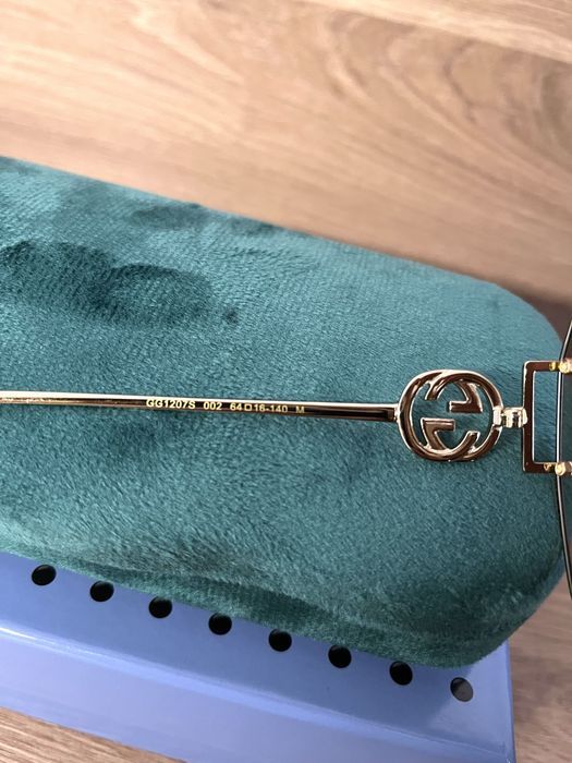 Ochelari de Soare Dama Gucci Yellow Oversized GG1207S 002 - Noi!