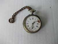 Ceas vechi de buzunar din argint BESANCON defect