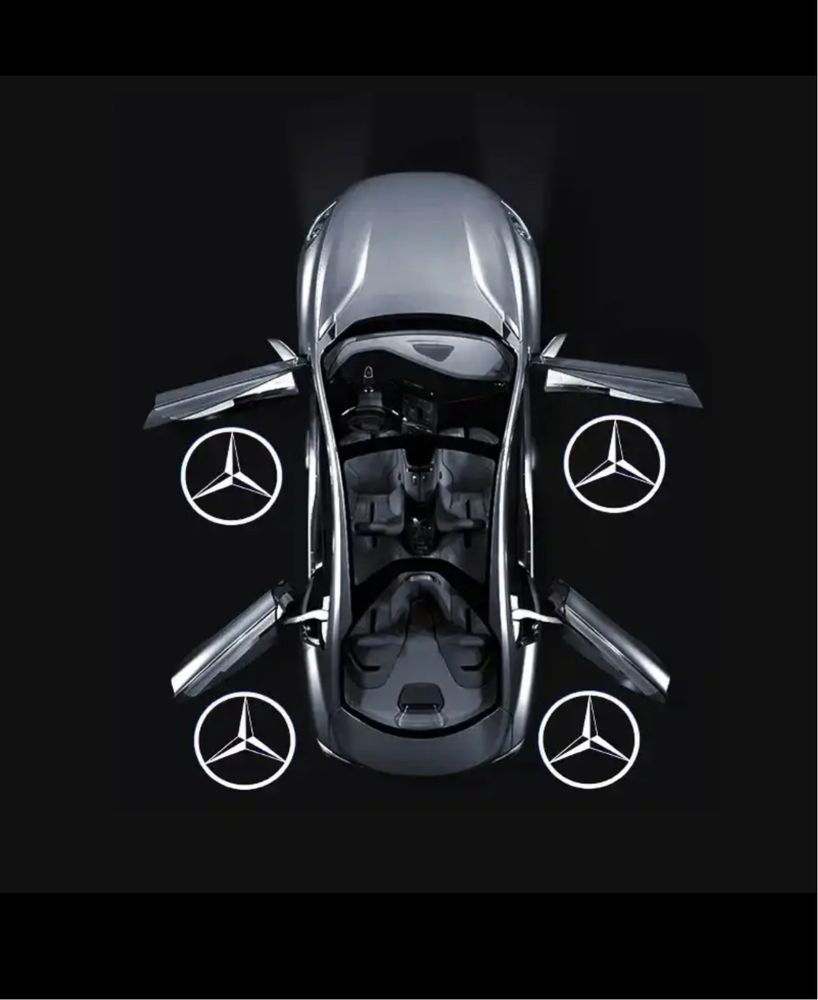 LED Светещо Лого AMG Проектор Врата Автомобил Кола Mercedes Мерцедес