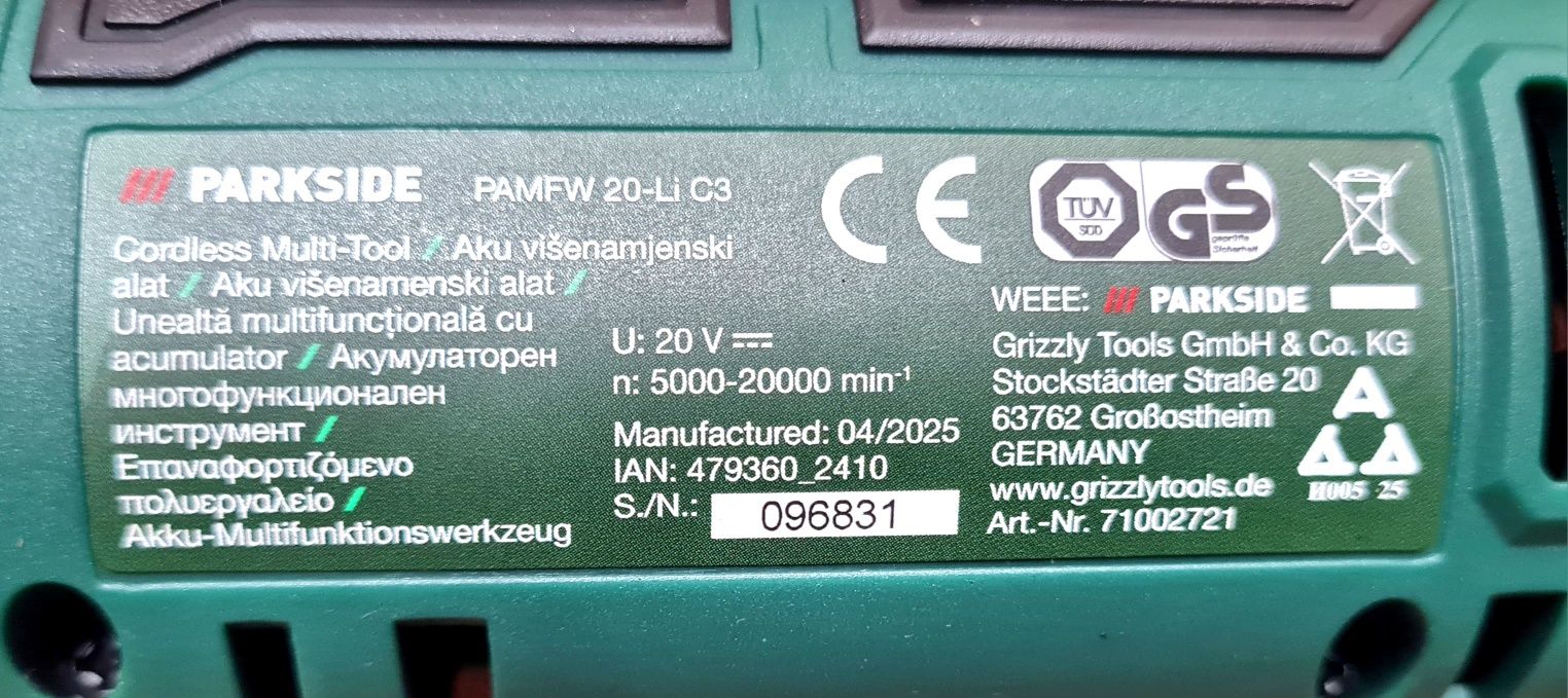 Parkside Циркуляр 12v Циркуляр 20v  Мултитул 20 v
