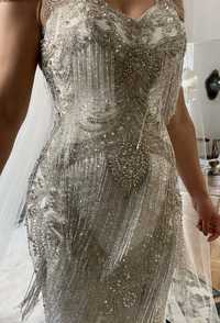 Rochie de mireasa bijuterie, unicat, creatie Gabriella Roman Couture,