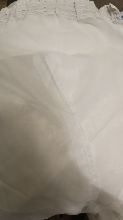 Тюль 2 штуки белого цвета