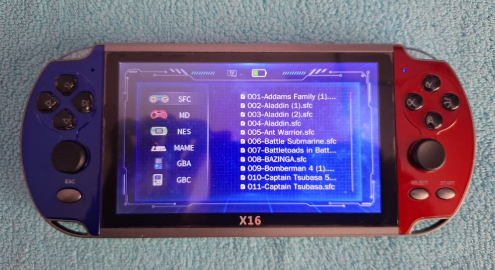 Преносима игрова конзола X16 екран 6.5 инча, тв игра с вградени игри