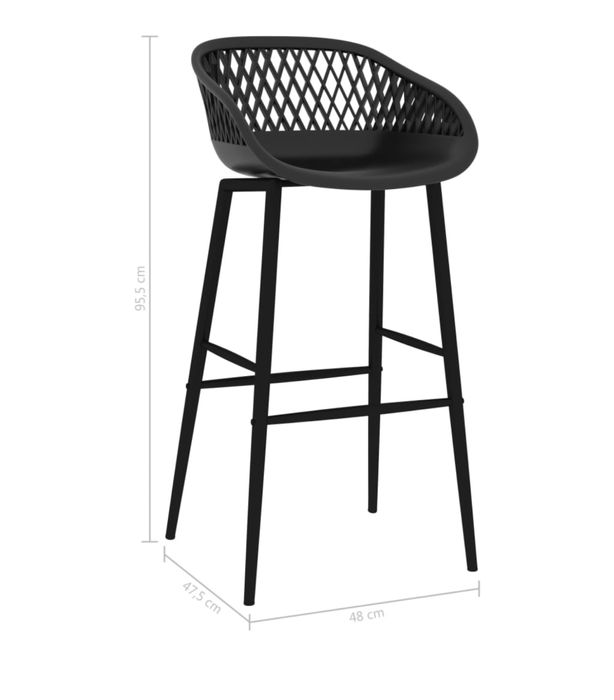 4 Scaune de pub , bar negre aspect de plasa, noi