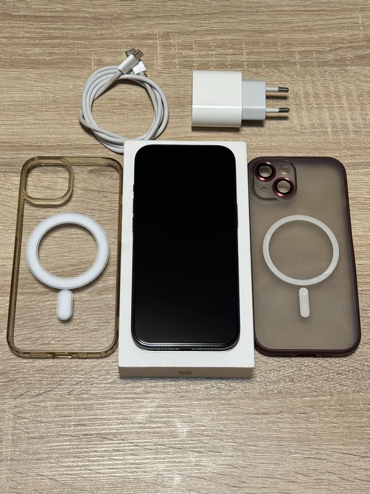 iPhone 15, Black NOU, Garantie Mai 2026, 100% Baterie