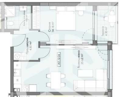 Двустаен апартамент Остромила 592-19412