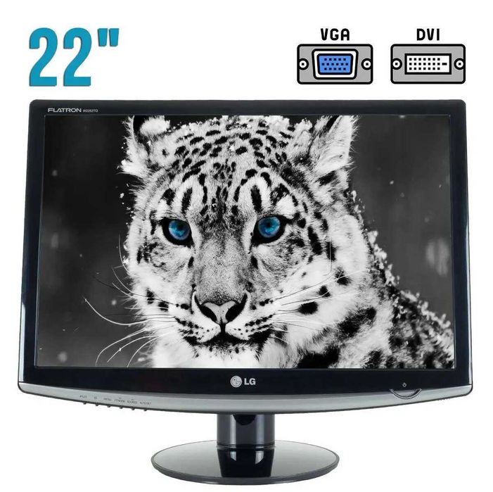 Монитор LG W2252TQ / 22" (1680x1050) TN / VGA, DVI